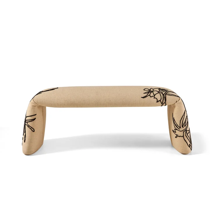 nanimarquina - Opgevouwen bank, groot, 120 x 45 cm, bloemen