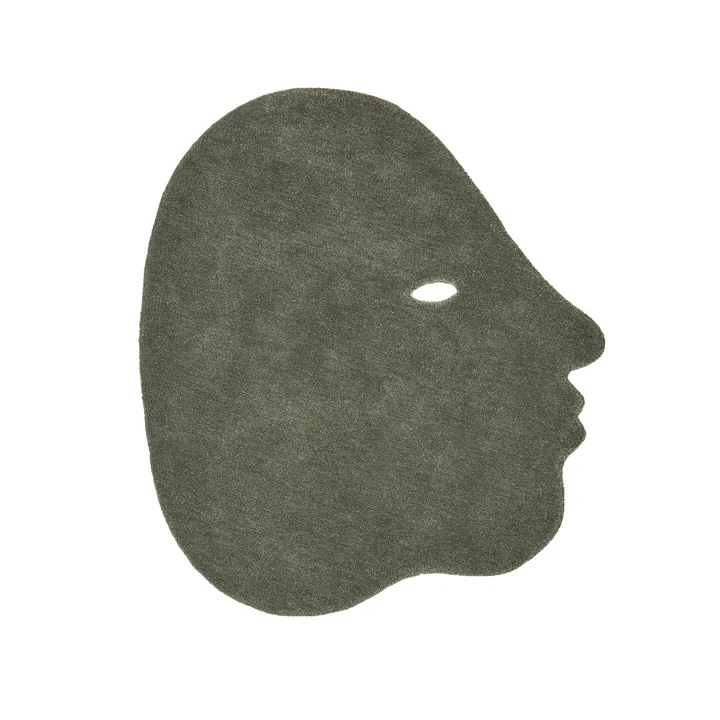 nanimarquina - Talk Talk wollen vloerkleed, klein, 85 x 95 cm, blauwgroen