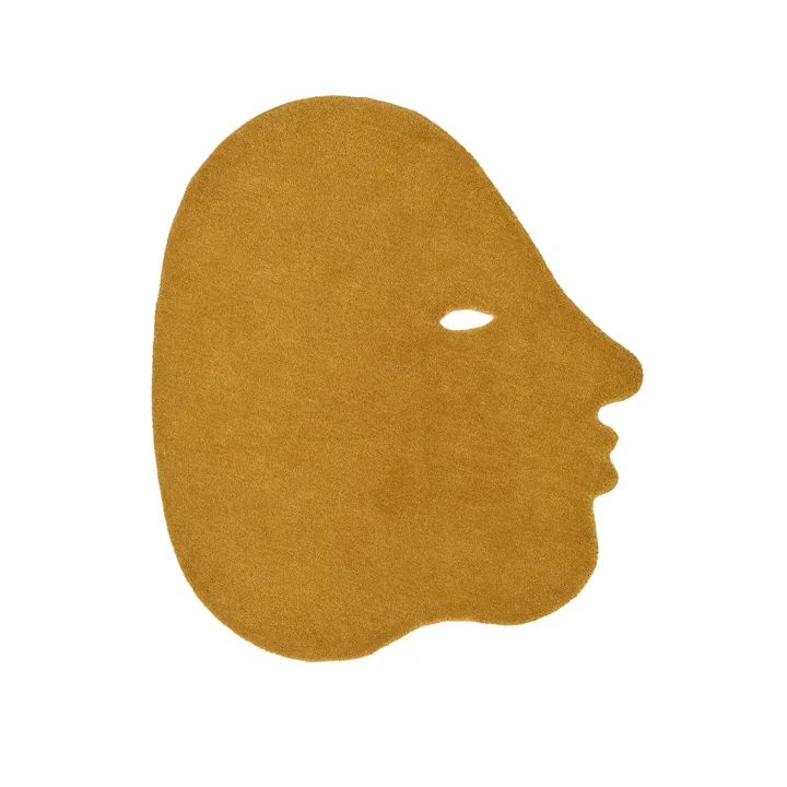 nanimarquina - Talk Talk wollen vloerkleed, klein, 85 x 95 cm, mosterdgeel