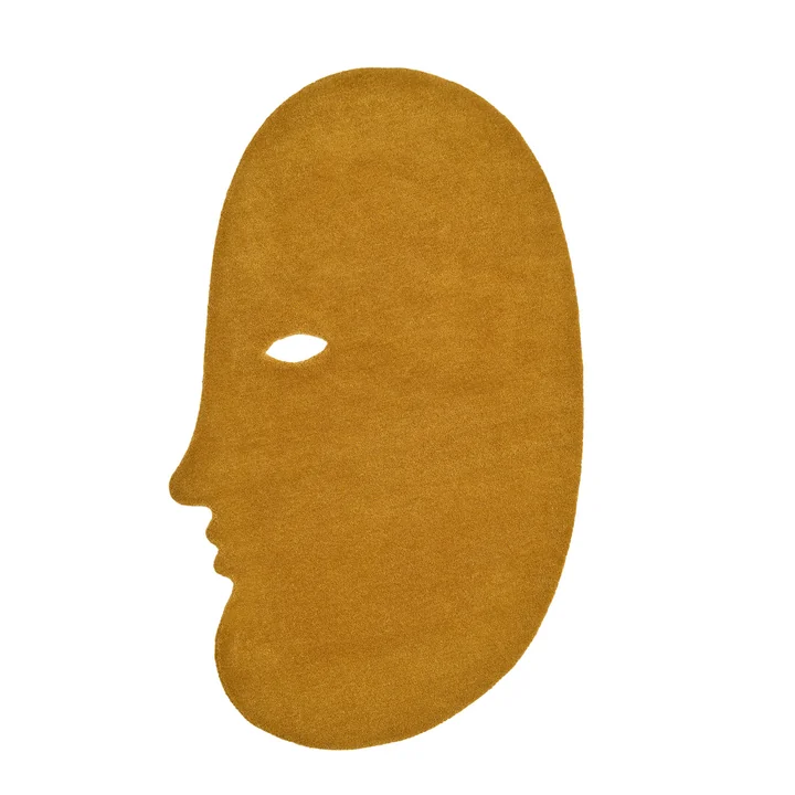 nanimarquina - Talk Talk wollen vloerkleed, medium, 100 x 140 cm, mosterdgeel