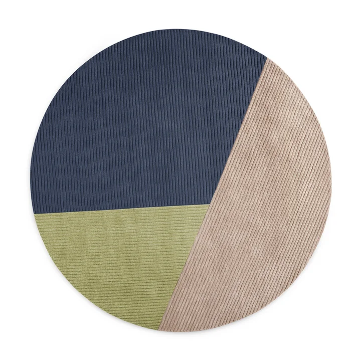 Northern - Rij wollen deken, Ø 200 cm, kaviaar, toscane, tapenade