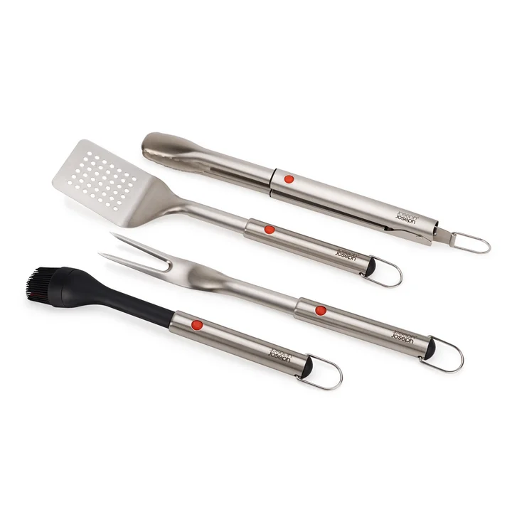 Joseph Joseph - GrillOut Uitschuifbare barbecue bestekset met transporttas (4 stuks)