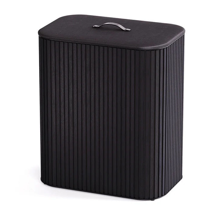 Joseph Joseph - Tota Twin Luxe wasmand met twee compartimenten 90 l, bamboe zwart