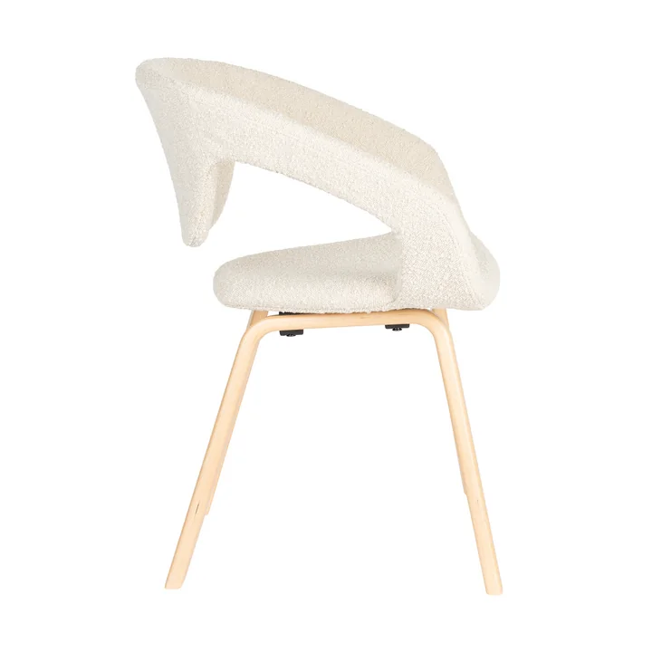Zuiver - Flexback Stoel, Boucle beige