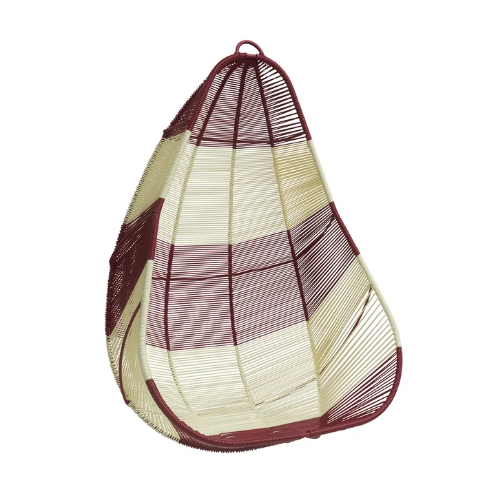 Acapulco Design - Acapulco hangstoel, CDMX_2, wit / bordeaux rood