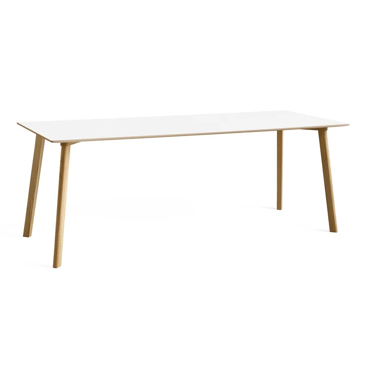 HAY - Copenhague Deux CPH210 2. 0 Eettafel 200 x 75 cm, gelakt eiken / parelwit laminaat
