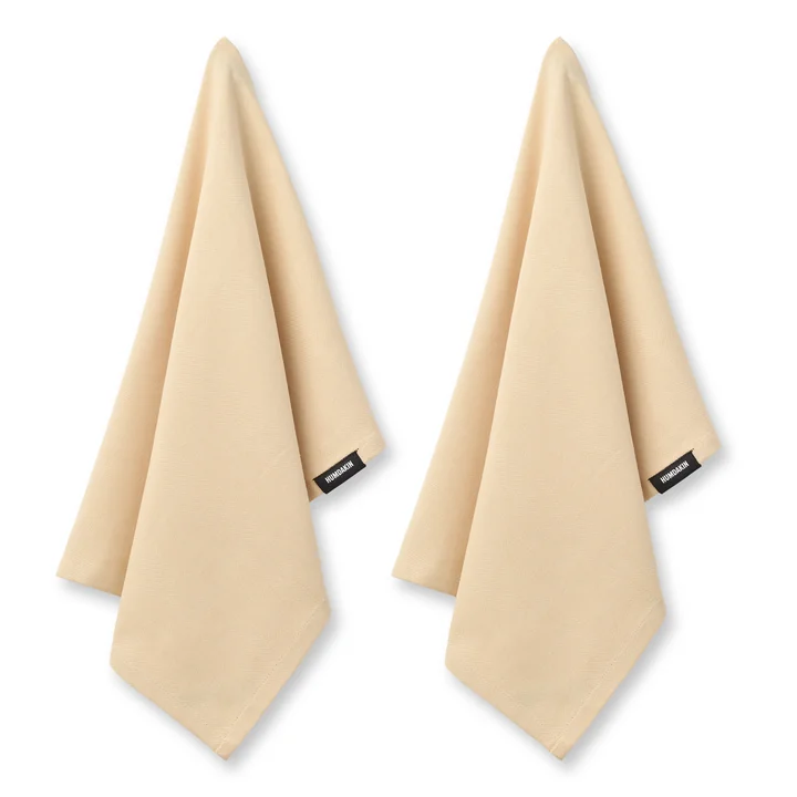 Humdakin - Theedoek van biologisch katoen, 45 x 70 cm, soft sand (set van 2)