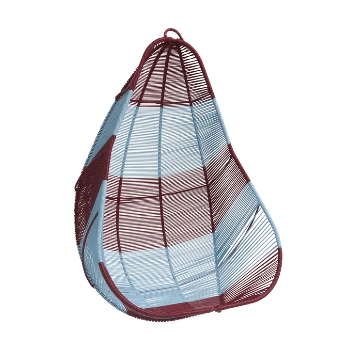 Acapulco Design - Acapulco hangstoel, CDMX_1, lichtblauw / bordeaux rood