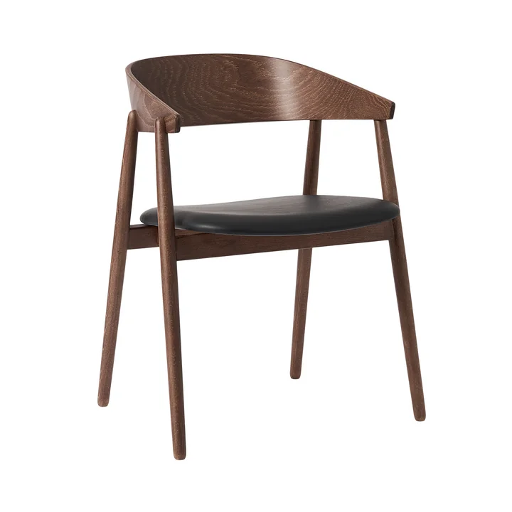 Andersen Furniture - AC2 Stoel, gerookt beuken / PU leer zwart