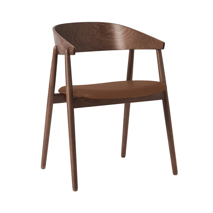 Andersen Furniture - AC2 Stoel, gerookt beuken / PU leer bruin