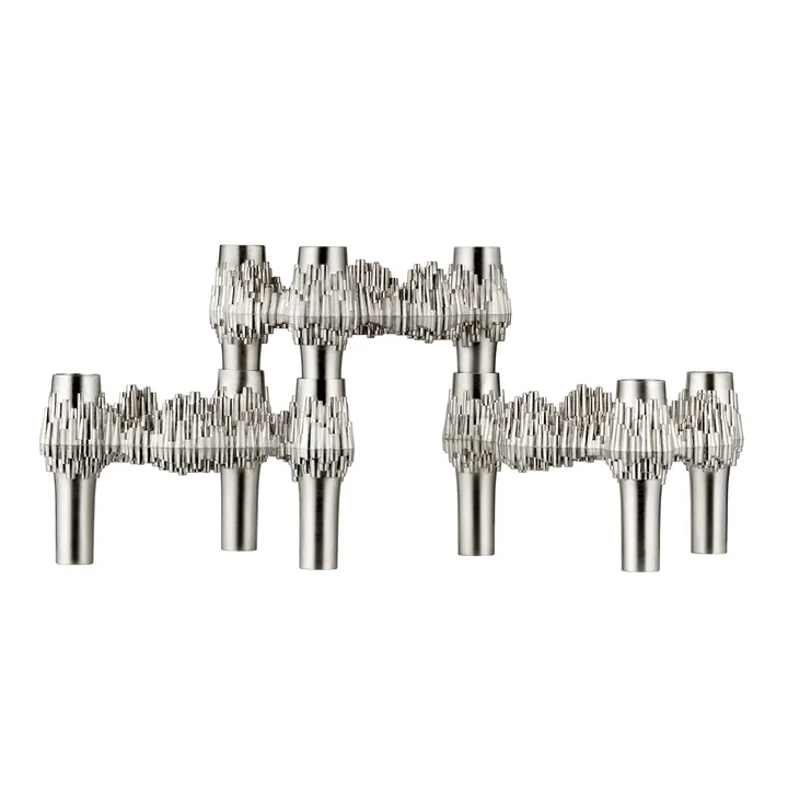 Stoff Nagel - Quist Kaarshouder, geborsteld chroom (set van 3)