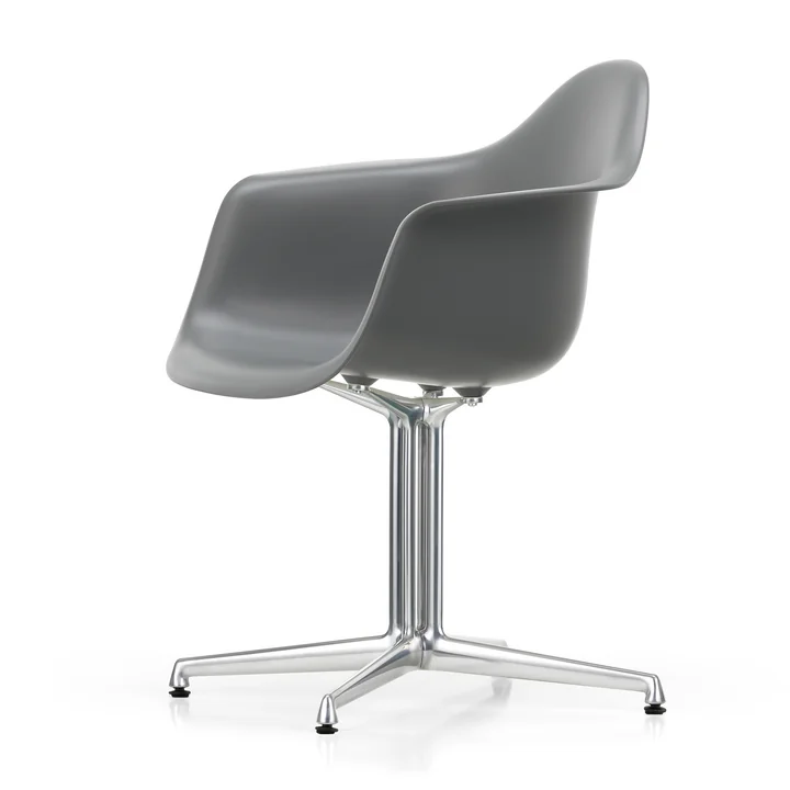 Vitra - Eames Plastic Armchair DAL RE, gepolijst / granietgrijs (viltglijders basic dark)
