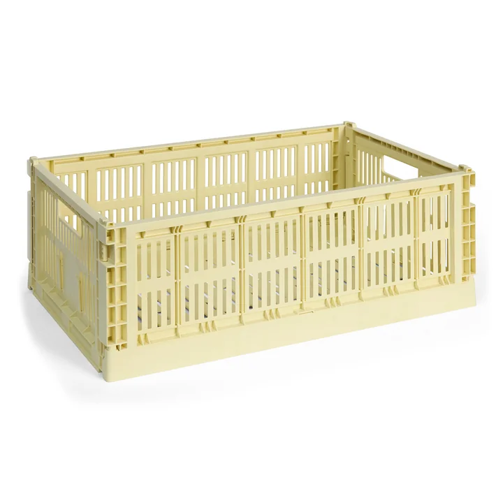 HAY - Colour Crate Mand L, 53 x 34,5 cm, lichtgeel, recycled
