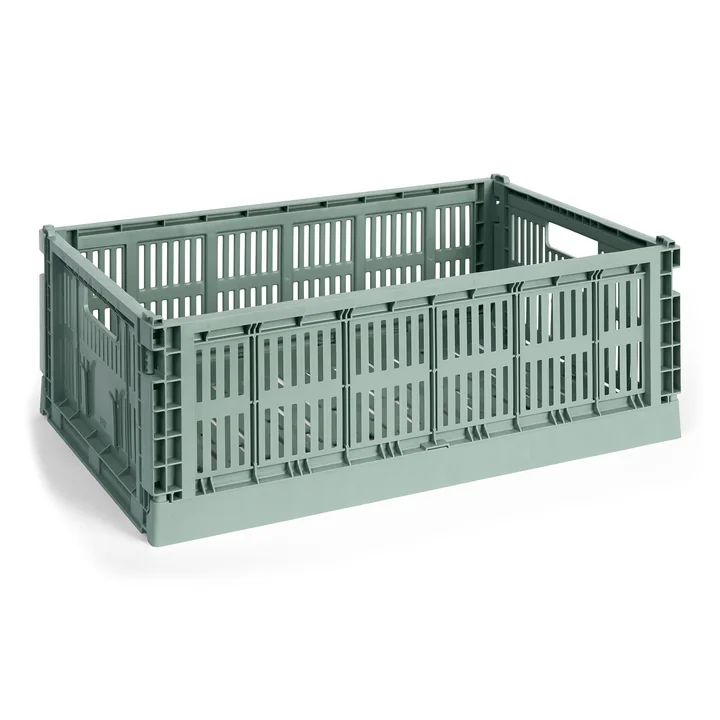 HAY - Colour Crate Mand L, 53 x 34,5 cm, saliegroen, recycled
