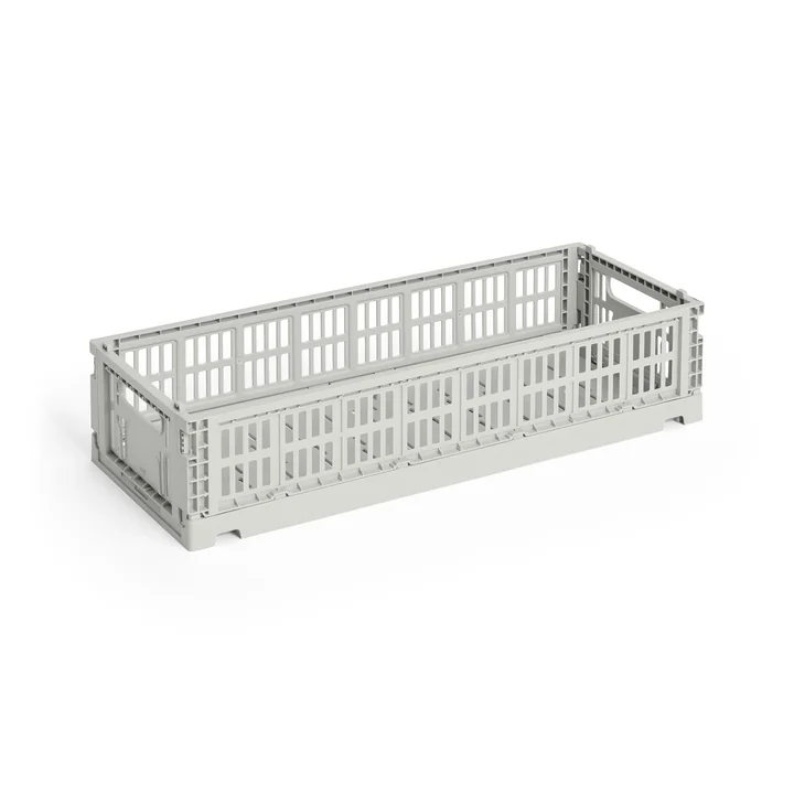 HAY - Kleurkratmand Mini Oblong, grijs, gerecycled