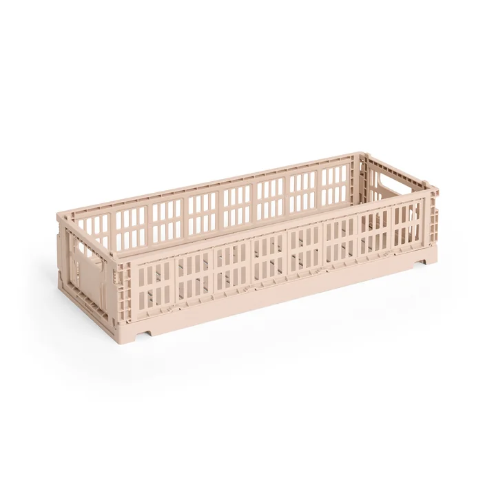 HAY - Kleurkratmand Mini Oblong, poeder, gerecycled