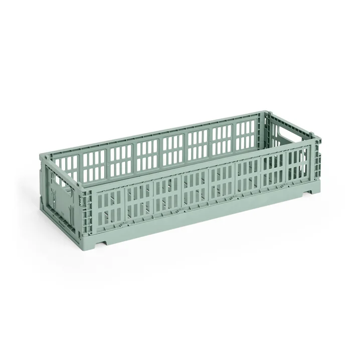 HAY - Colour Kratmand Mini Oblong, saliegroen, gerecycled