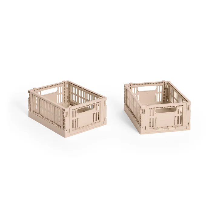 HAY - Colour Crate Mand Mini, 17 x 13 cm, powder, recycled (set van 2)