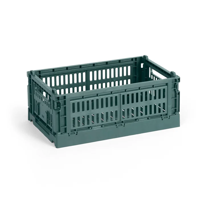 HAY - Colour Crate Mand S, 26,5 x 17 cm, donkergroen, recycled