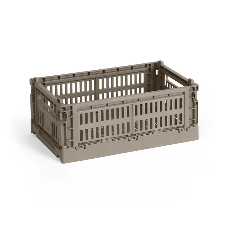 HAY - Colour Crate Mand S, 26,5 x 17 cm, warm grijs, recycled