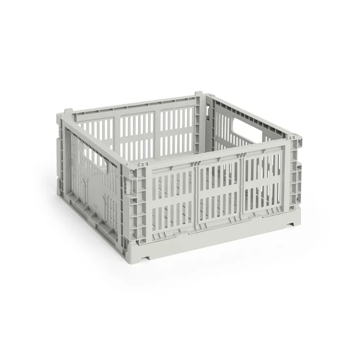 HAY - Colour Crate Vierkante M mand, 29,5 x 29,5 cm, grijs, gerecycled