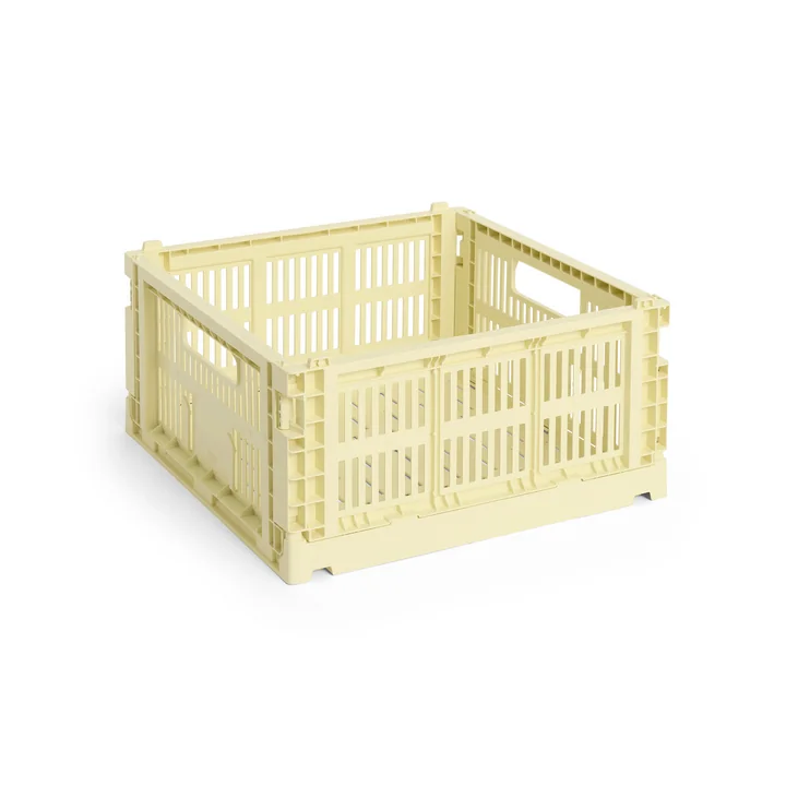 HAY - Colour Crate Square M mand, 29,5 x 29,5 cm, lichtgeel, gerecycled