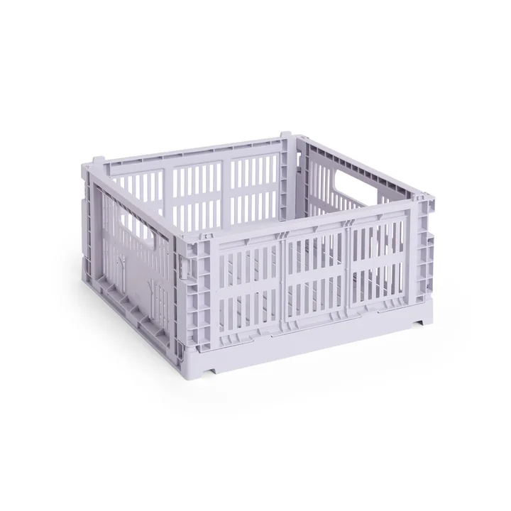 HAY - Colour Crate Vierkante M mand, 29,5 x 29,5 cm, lavendel, gerecycled