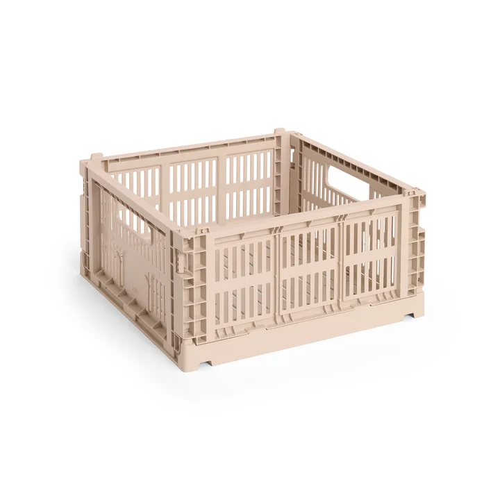 HAY - Colour Crate Vierkante M mand, 29,5 x 29,5 cm, poeder, gerecycled
