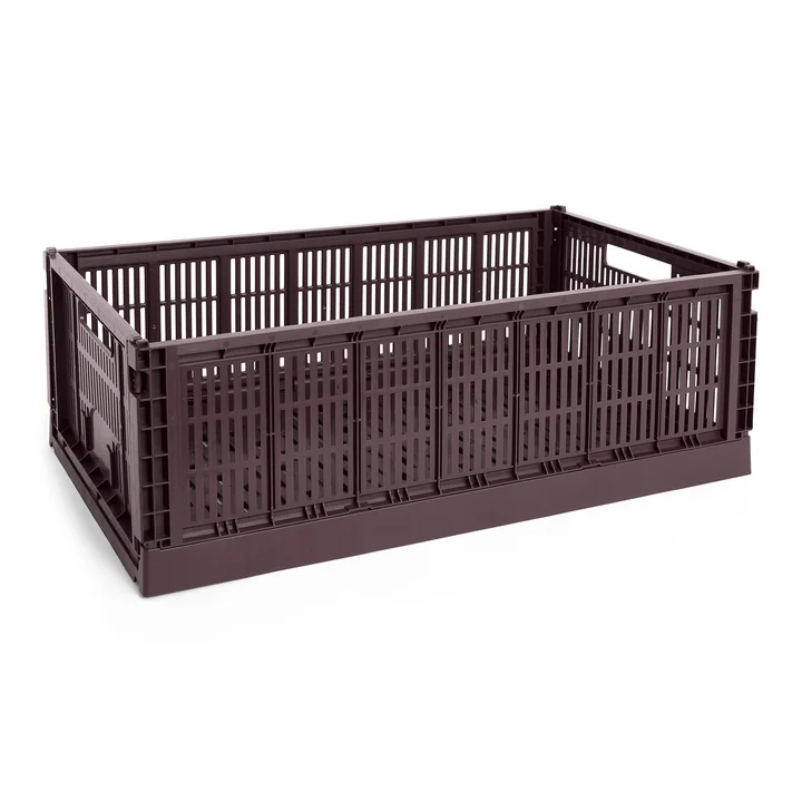 HAY - Colour Crate Mand XL, 68 x 42 cm, bordeaux, recycled