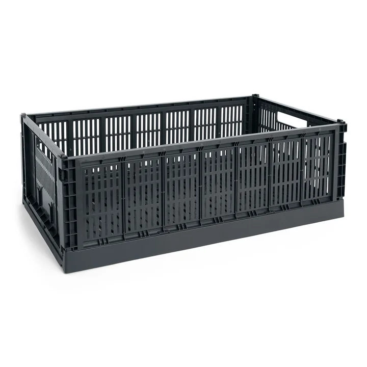 HAY - Colour Crate Mand XL, 68 x 42 cm, houtskool, recycled