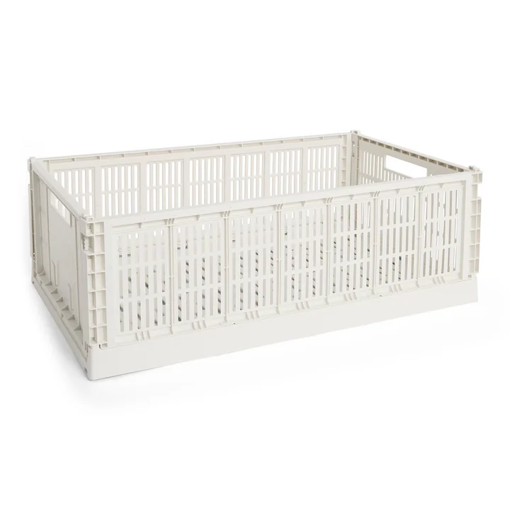 HAY - Colour Crate Mand XL, 68 x 42 cm, gebroken wit, recycled