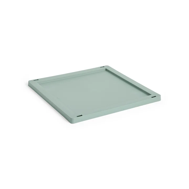 HAY - Kleur Krat Vierkant/Kubusdeksel M, kunststof, saliegroen