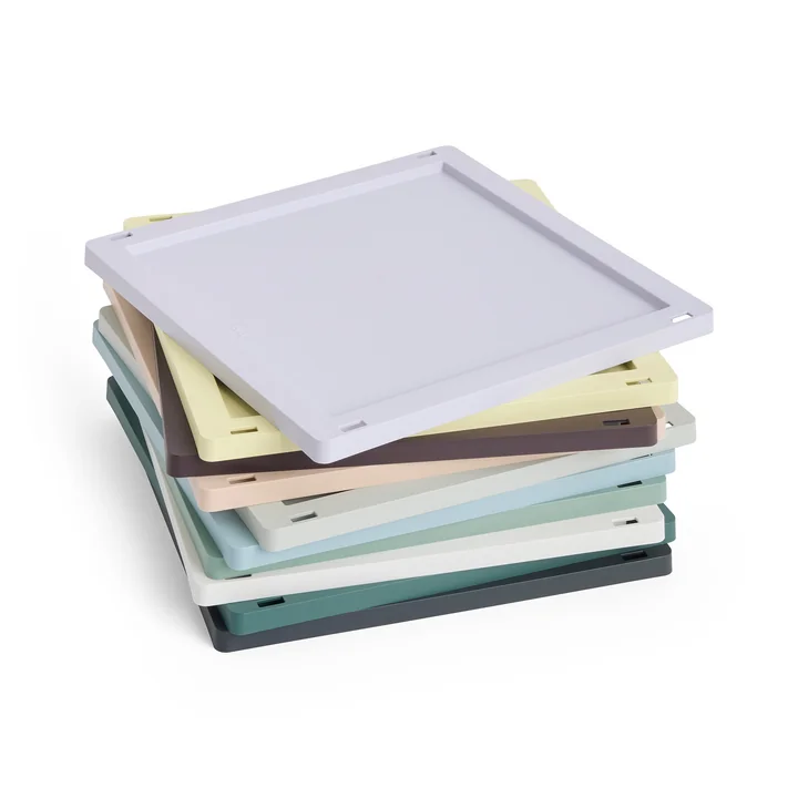 HAY - Kleur Krat Vierkant/ Kubus deksel M, kunststof