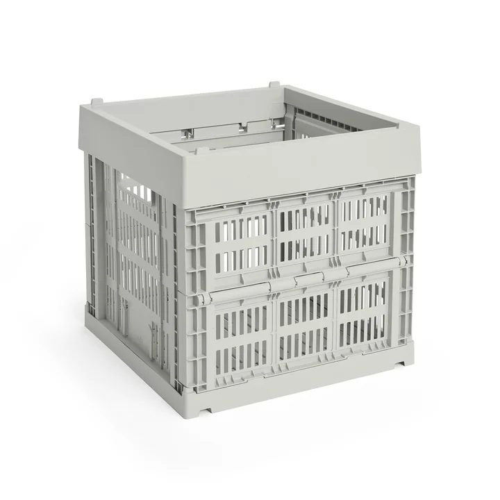 HAY - Colour Crate mand Cube, 29,5 x 29,5 cm, grijs, gerecycled