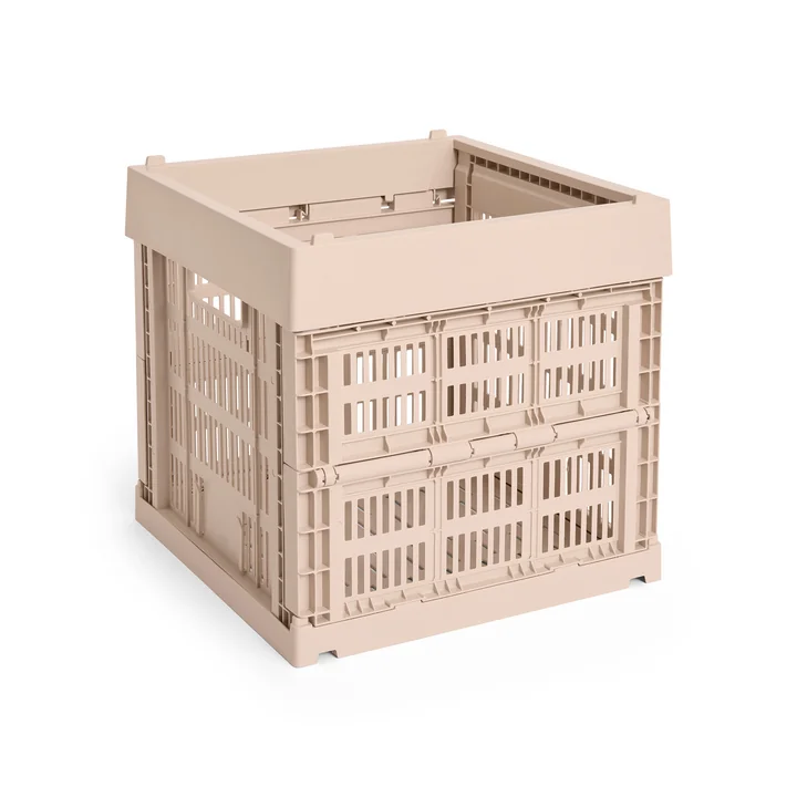 HAY - Colour Crate mand Cube, 29,5 x 29,5 cm, poeder, gerecycled
