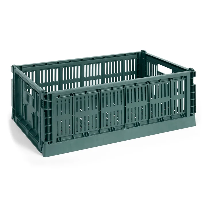 HAY - Colour Crate Mand L, 53 x 34,5 cm, donkergroen, recycled