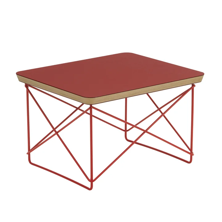 Vitra - Eames Occasional Table LTR , Linoleum donker baksteen / klassiek rood