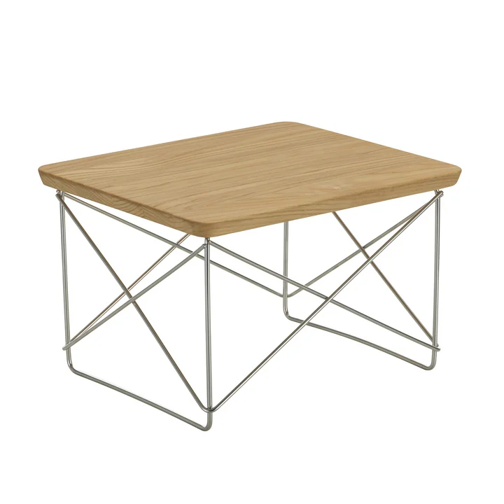 Vitra - Eames Occasional Table LTR , kastanje / roestvrij staal