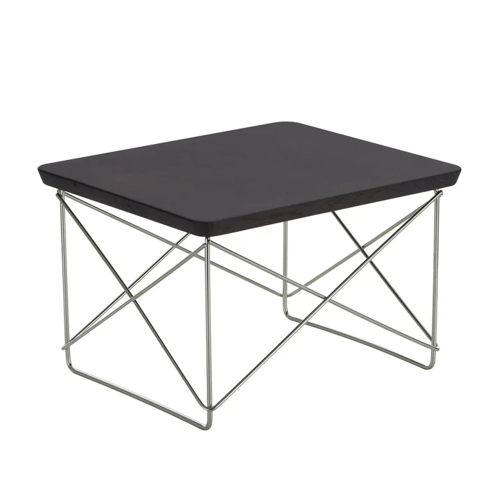 Vitra - Eames Occasional Table LTR , donker eiken / roestvrij staal