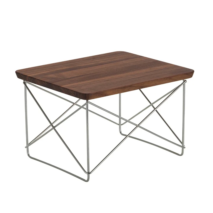 Vitra - Eames Occasional Table LTR , walnoot / roestvrij staal