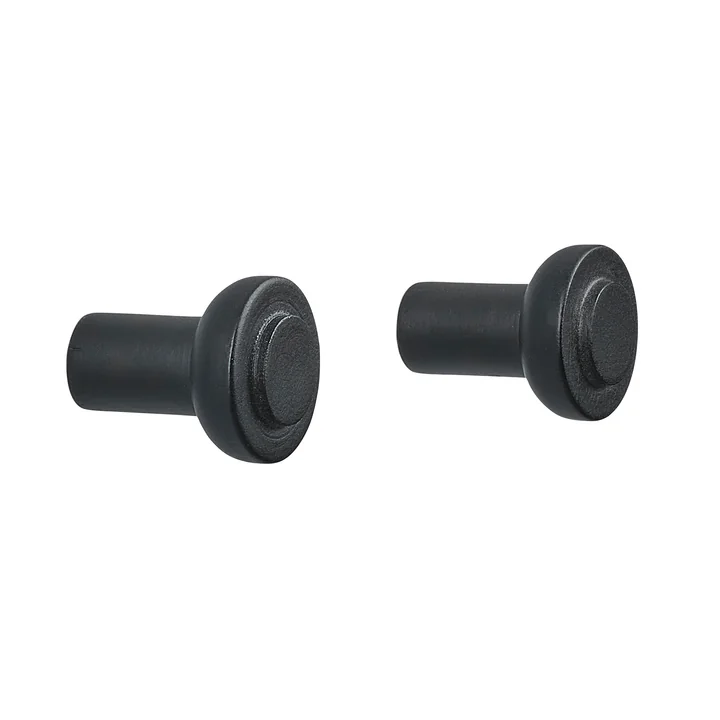 Zone Denmark - Sensu Kapstokhaak Ø 2,5 cm, zwart (set van 2)
