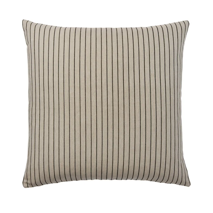 Broste Copenhagen - Karen Kussenhoes, 60 x 60 cm, licht beige / zwart