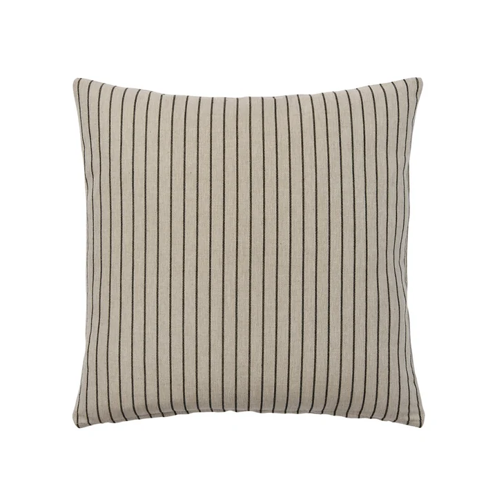 Broste Copenhagen - Karen Kussenhoes, 50 x 50 cm, licht beige / zwart