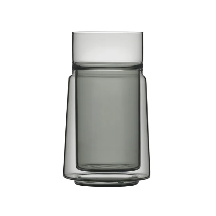 Jacob Jensen - Thermo dubbelwandig glas, groot, 33 cl, zwart