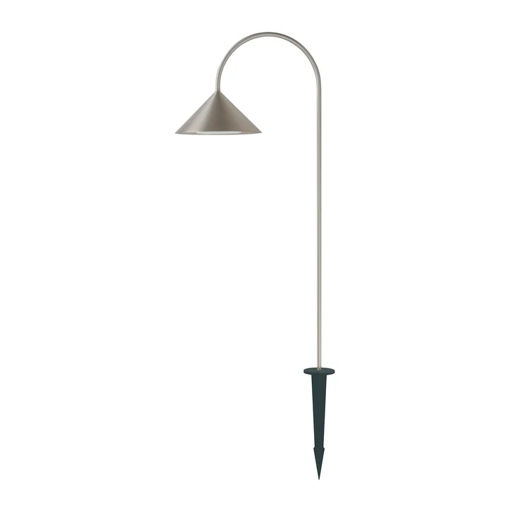 Frandsen - Grasp LED oplaadbare buitenlamp met grondspies, geborsteld roestvrij staal