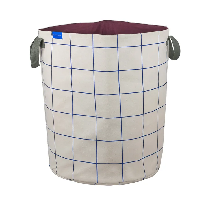 Mette Ditmer - Mesh Wasmand, H 50 cm, kobalt / zand