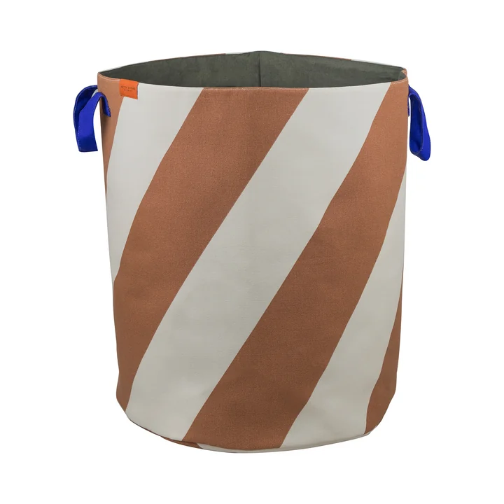 Mette Ditmer - Diagonal Wasmand, Ø 40 x H 50 cm, brick red / zand