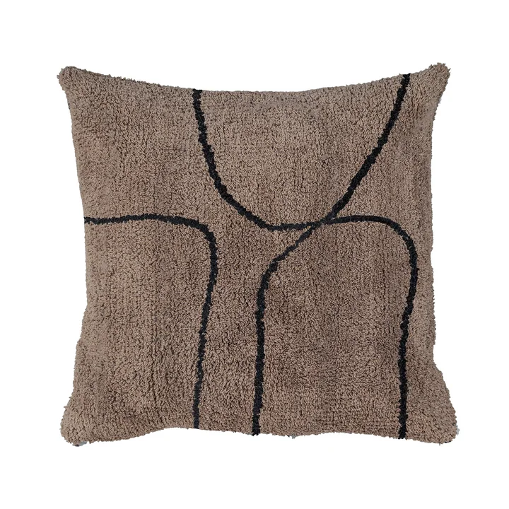 Mette Ditmer - Shadow Kussenhoes, getuft, 50 x 50 cm, bruin