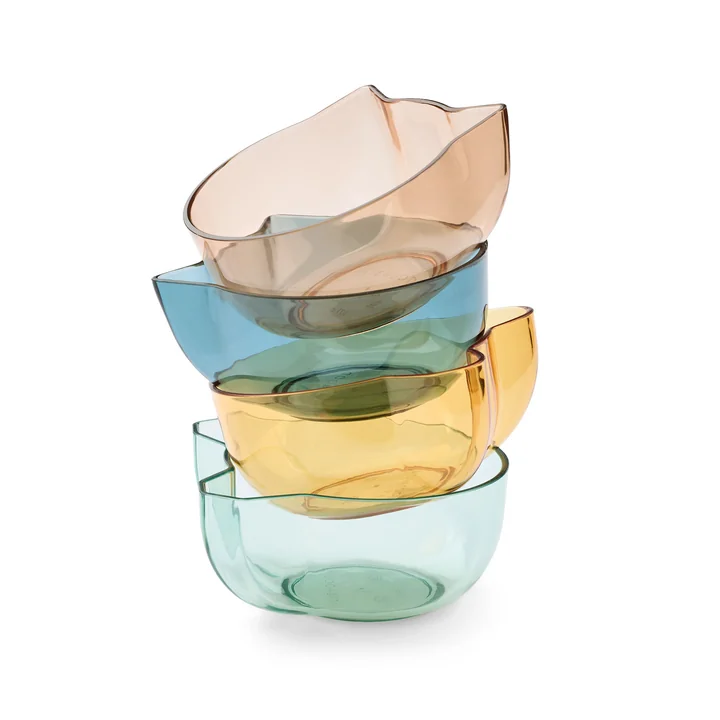 LIEWOOD - Berno kommen, 275 ml, indigo multimix (set van 4)