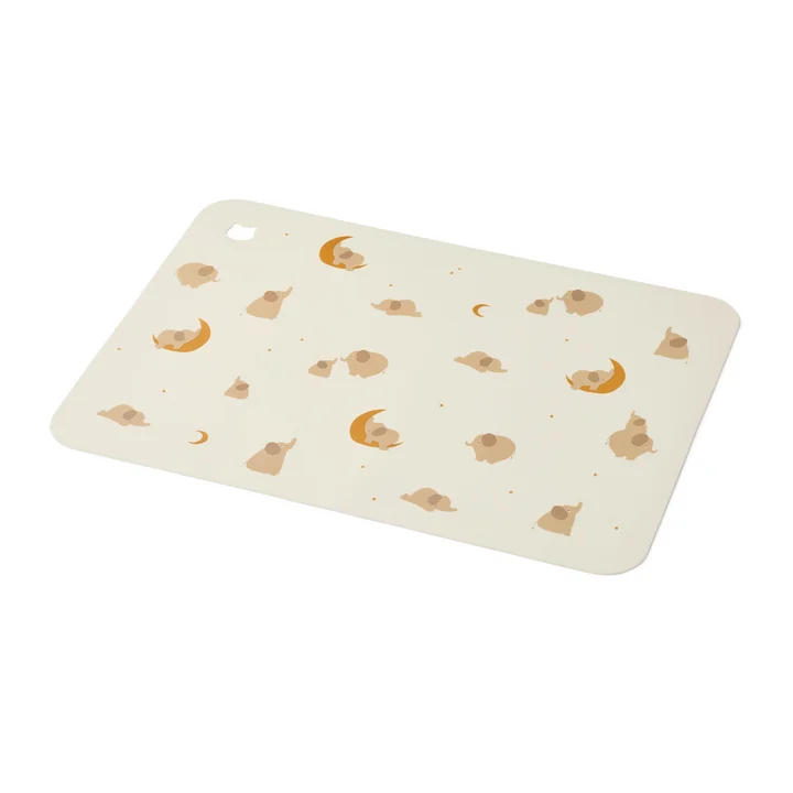 LIEWOOD - Jude placemat olifant voor kinderen, creme de la creme